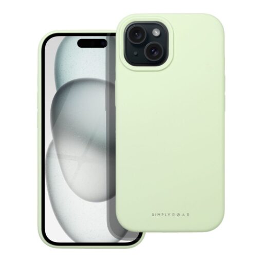 iPhone 15 umbris Roar Cloud Skin pehmest silikoonist roheline