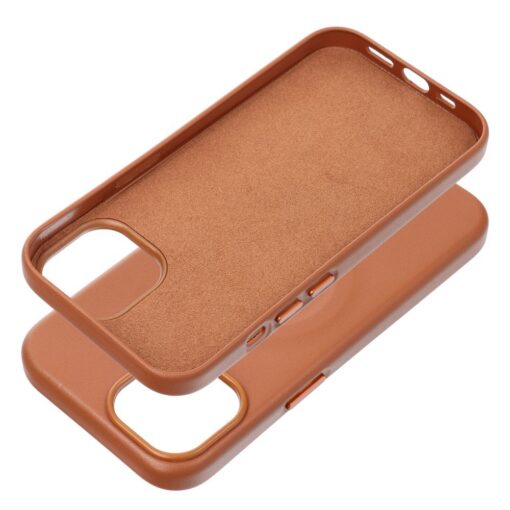 iPhone 15 umbris Roar Leather MagSafe okoloogilisest nahast pruun 2