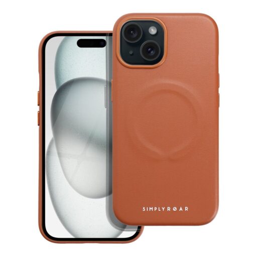 iPhone 15 umbris Roar Leather MagSafe okoloogilisest nahast pruun