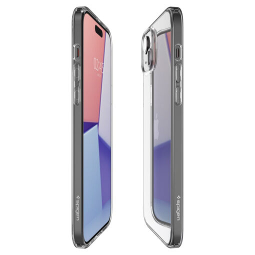 iPhone 15 umbris Spigen Airskin Hybrid plastikust taguse ja silikoonist raamiga labipaistev 6