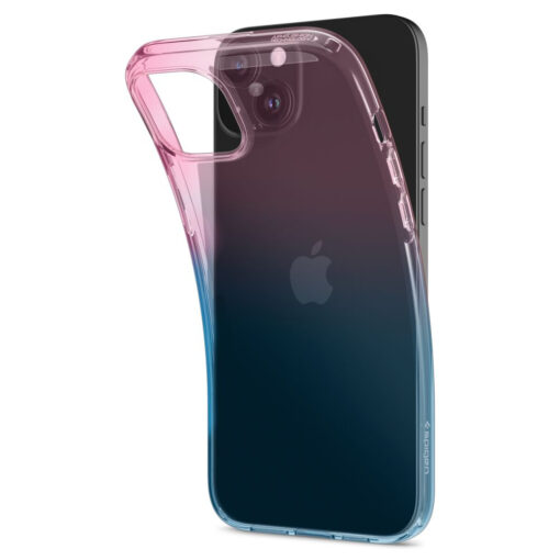 iPhone 15 umbris Spigen Liquid Crystal silikoonist roosa 4