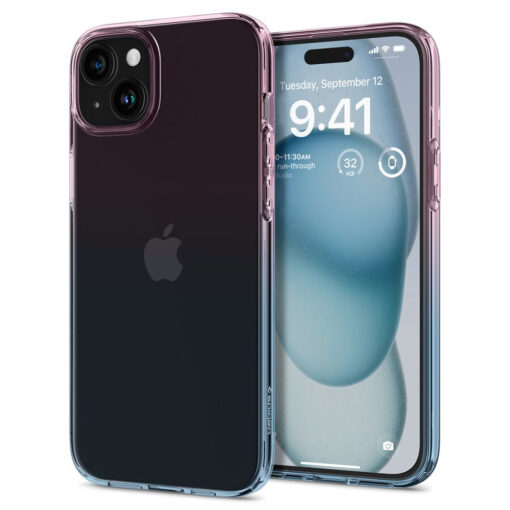 iPhone 15 umbris Spigen Liquid Crystal silikoonist roosa