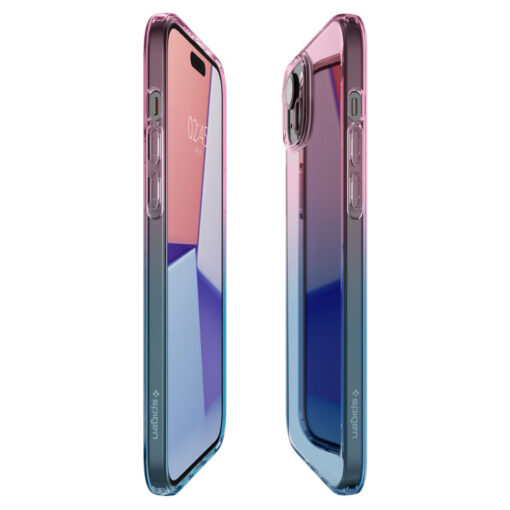 iPhone 15 umbris Spigen Liquid Crystal silikoonist roosa 7