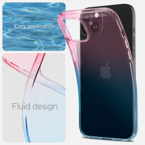 iPhone 15 umbris Spigen Liquid Crystal silikoonist roosa 8