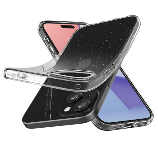 iPhone 15 umbris Spigen Liquid Crystal silikoonist sadelev labipaistev 6