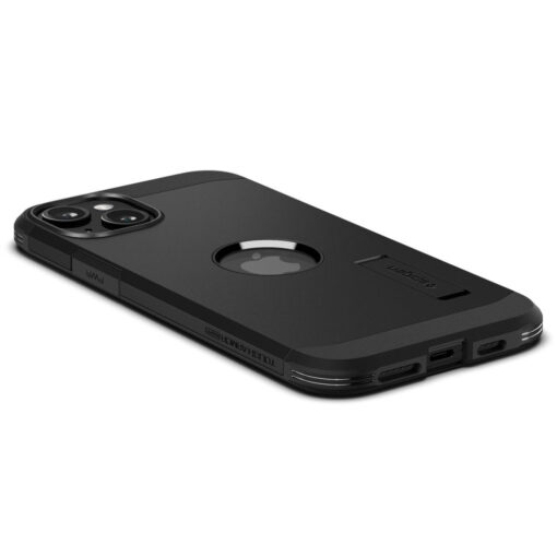iPhone 15 umbris Spigen Tough Armor Mag MagSafe plastikust taguse ja silikoonist raamiga must 7