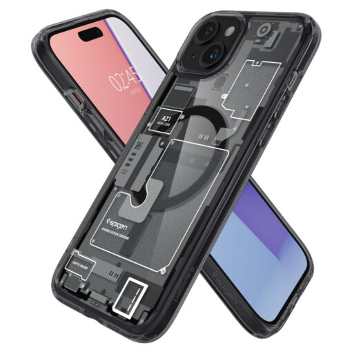 iPhone 15 umbris Spigen Ultra Hybrid Mag MagSafe plastikust taguse ja silikoonist raamiga Zero One 5