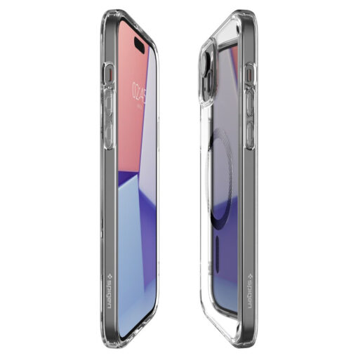 iPhone 15 umbris Spigen Ultra Hybrid Mag MagSafe plastikust taguse ja silikoonist raamiga labipaistev 7