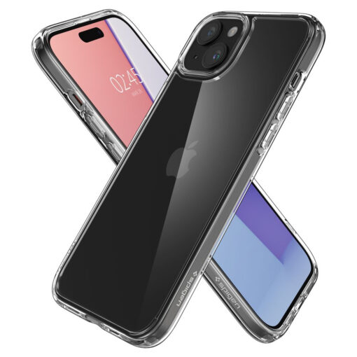 iPhone 15 umbris Spigen Ultra Hybrid plastikust taguse ja silikoonist raamiga labipaistev 6