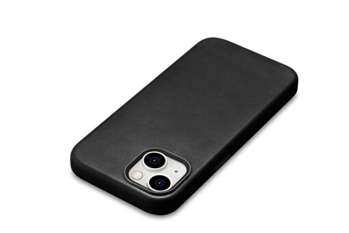 iPhone 15 umbris iCarer Oil Wax Premium Leather MagSafe nahast must 8