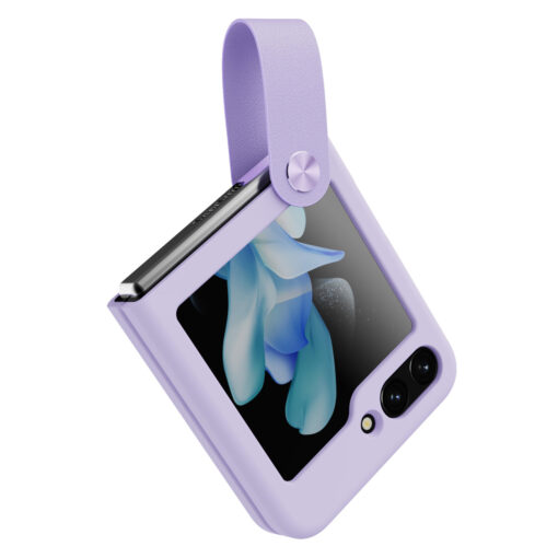 Samsung Z Flip 5 umbris Nillkin Flex Flip silikoonist lilla 4