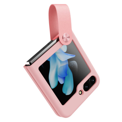 Samsung Z Flip 5 umbris Nillkin Flex Flip silikoonist roosa 4