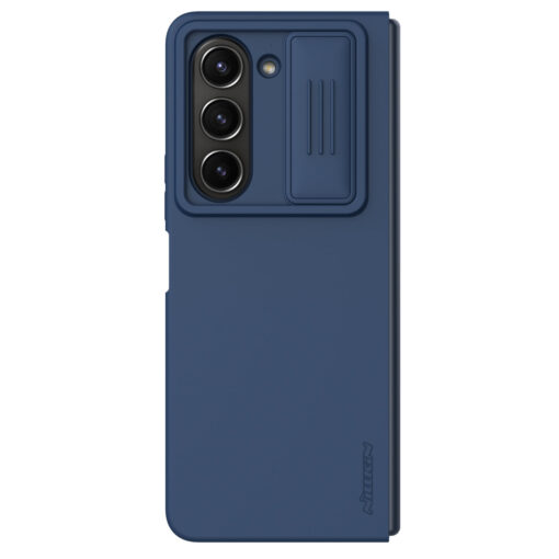 Samsung Z Fold 5 kaaned Nillkin Qin Camshield silikoonist ja plastikust sinine 2