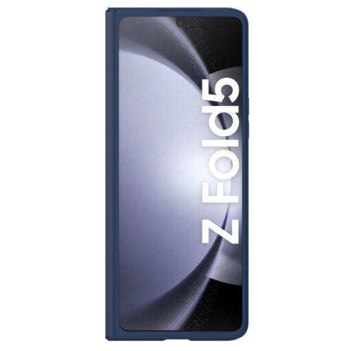 Samsung Z Fold 5 kaaned Nillkin Qin Camshield silikoonist ja plastikust sinine 3