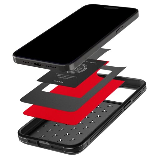 iPhone 15 PRO MAX umbris Spigen Cryo Armor silikoonist punane ja must 4