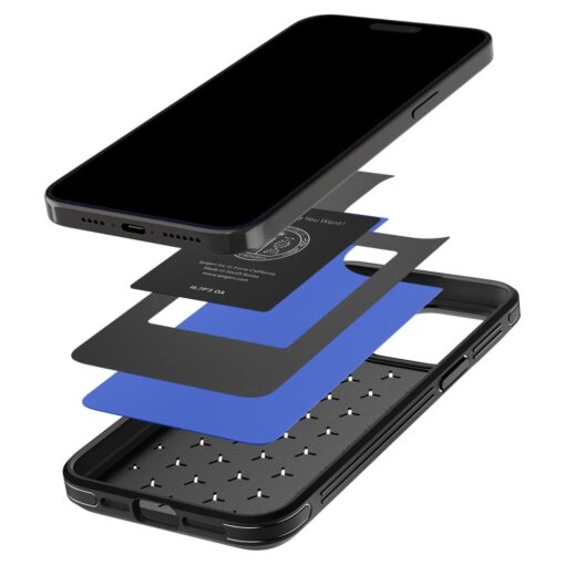 iPhone 15 PRO MAX umbris Spigen Cryo Armor silikoonist sinine ja must 4