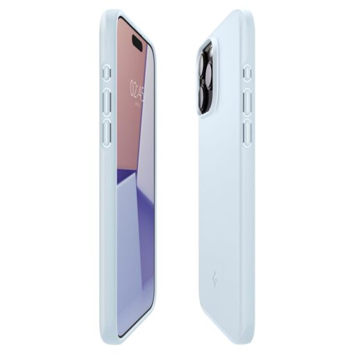 iPhone 15 PRO umbris SpigenThin Fit plastikust taguse ja silikoonist raamiga sinine 4