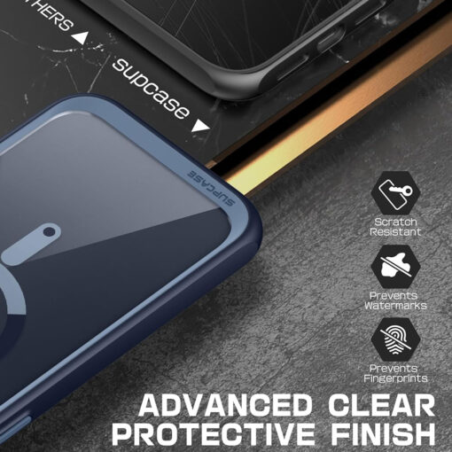 iPhone 15 PRO umbris Unicorn Beetle Slim MagSafe plastikust taguse ja silikoonist raamiga sinine 2