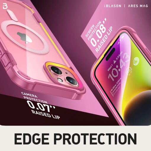iPhone 15 umbris 360 Ares MagSafe roosa 6
