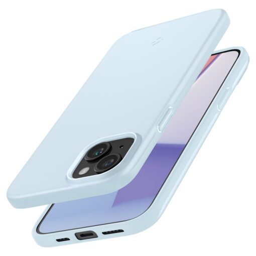 iPhone 15 umbris SpigenThin Fit plastikust taguse ja silikoonist raamiga sinine 1