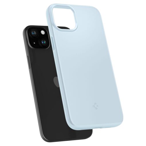 iPhone 15 umbris SpigenThin Fit plastikust taguse ja silikoonist raamiga sinine 3
