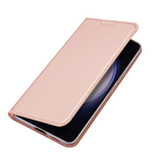 Samsung S23 FE kunstnahast kaaned DUX DUCIS Skin Pro Bookcase roosa 3