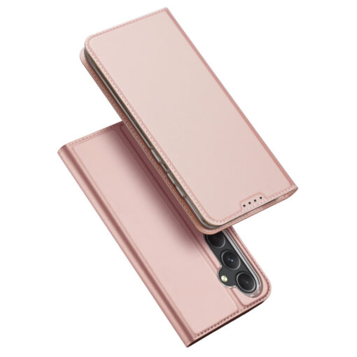 Samsung S23 FE kunstnahast kaaned DUX DUCIS Skin Pro Bookcase roosa