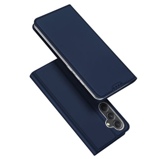 Samsung S23 FE kunstnahast kaaned DUX DUCIS Skin Pro Bookcase sinine