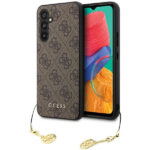 Samsung-S23-FE-umbris-Guess-GUHCS23FEGF4GBR-kunstnahast-taguse-ja-silikoonist-raamiga-pruun