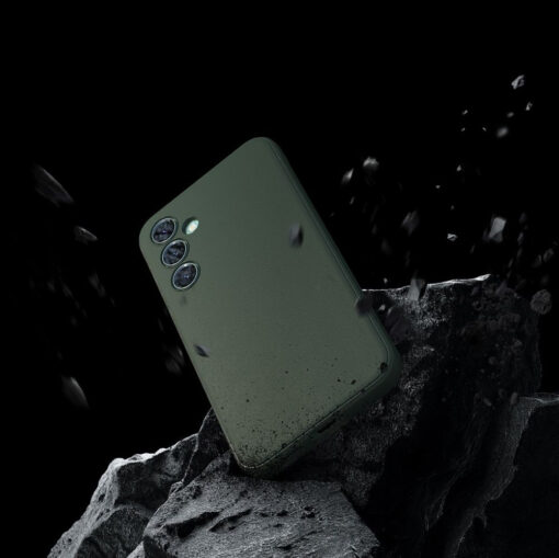 Samsung S23 FE umbris Onyx plastikust taguse ja silikoonist raamiga tumeroheline 12