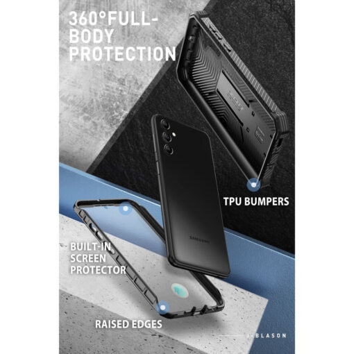 Samsung S23 FE umbris Supcase IBLSN ArmorBox plastikust taguse ja silikoonist raamiga must 7