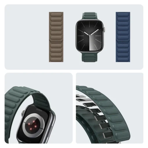 Apple Watch rihm 384041mm Dux Ducis Woven magnetkinnitusega roheline 6