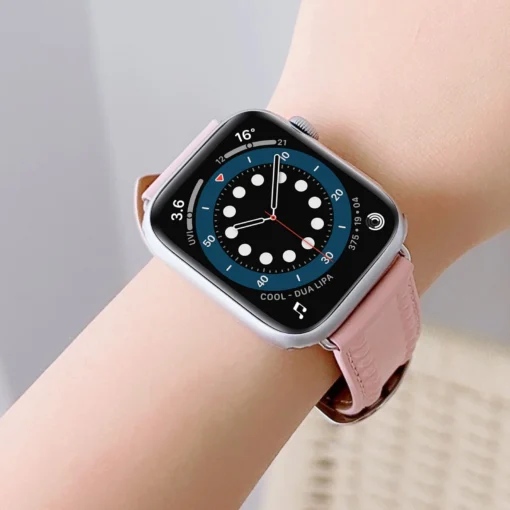 Apple Watch rihm 384041mm kunstnahast roosa 5