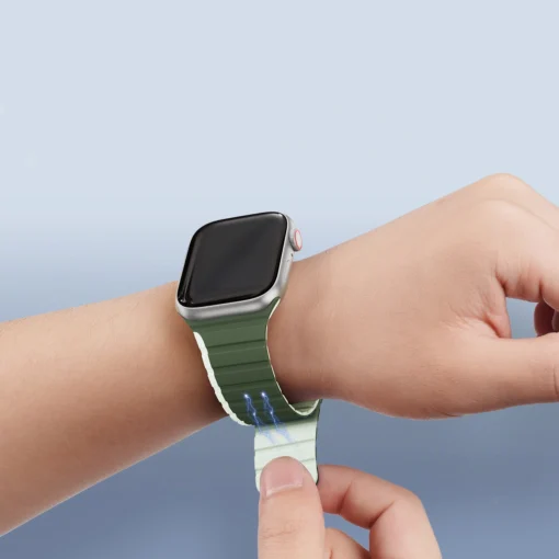 Apple Watch rihm 384041mm silikoonist magnetkinnitusega roheline 4