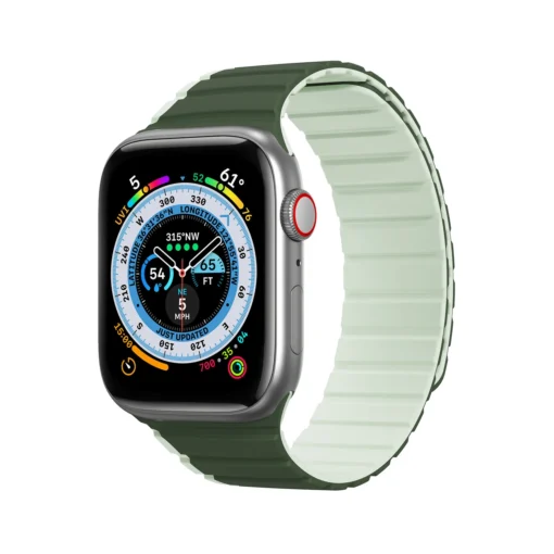Apple Watch rihm 384041mm silikoonist magnetkinnitusega roheline