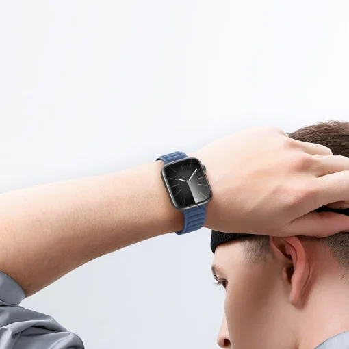 Apple Watch rihm 424445mm Dux Ducis Woven magnetkinnitusega sinine 9