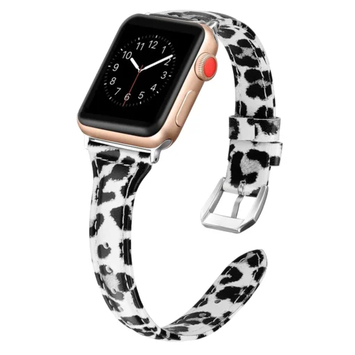 Apple Watch rihm nahast 384041mm Grey Leopard Print