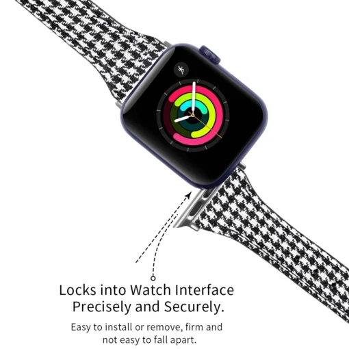 Apple Watch rihm nahast 384041mm Houndstooth 3