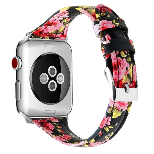 Apple Watch rihm nahast 384041mm Pink Flower 1