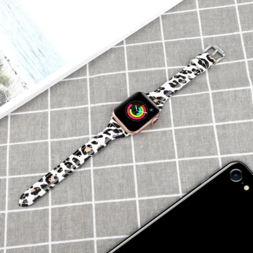 Apple Watch rihm nahast 384041mm Yellow Leopard Print 3