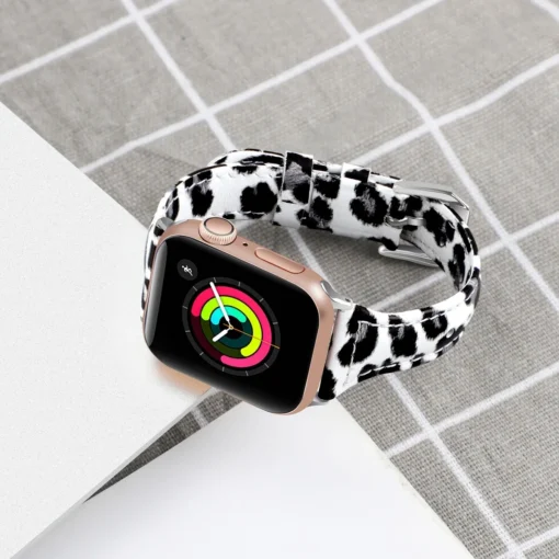 Apple Watch rihm nahast 424445Ultra Grey Leopard Print 5