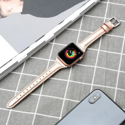 Apple Watch rihm nahast 424445Ultra Rose Gold 3