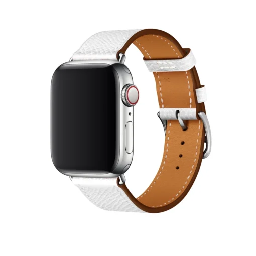 Apple Watch rihm nahast 424445Ultra valge