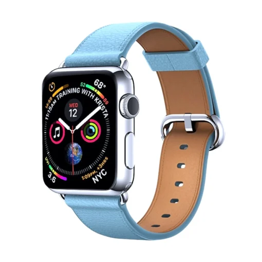 Apple Watch rihm nahast light blue 1