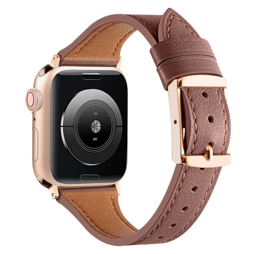 Apple Watch rihm nahast pruun gold 3