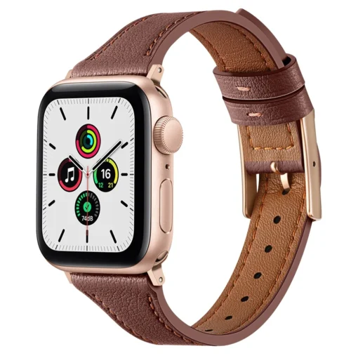 Apple Watch rihm nahast pruun gold 5