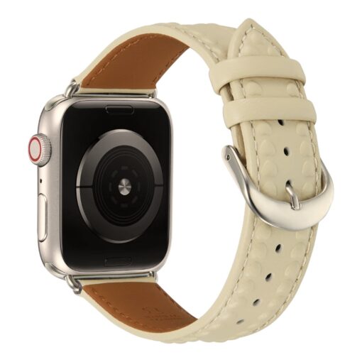 Apple Watch rihm nahast valge 4