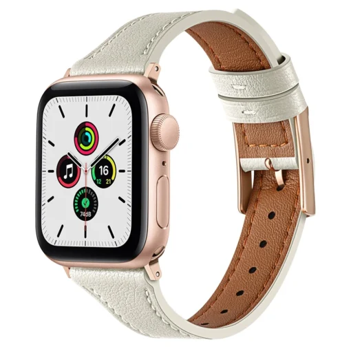 Apple Watch rihm nahast white rosegold 3