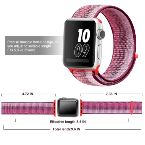 Apple Watch rihm nailon 384041mm Berry Color 5