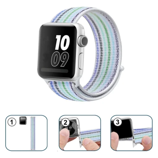 Apple Watch rihm nailon 384041mm Pinstripe Blue 2